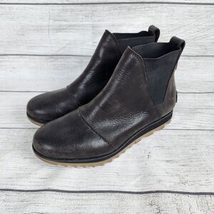 Sorel Women Harlow Chelsea Boot Brown Nubuck Leather Sz 6 NL3726-205 SOR228